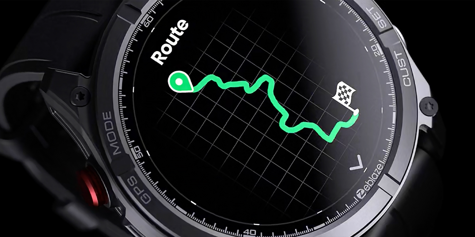 width=100% Smartwatch Zeblaze Stratos 4 - czarny